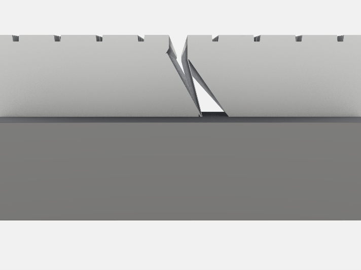 Abb. 4: Bodenelement mit Dichtungsklappe im Detail, die den Gasaustausch mit dem Flüssigmistkanal reduziert, Detail-Seitenansicht (© KTBL; K. Neumann)